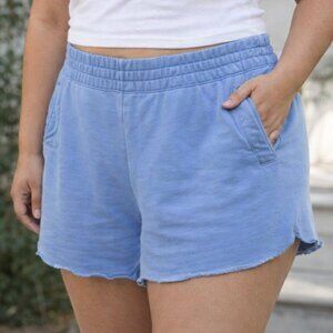 aerie Light Blue High-Waist Casual Shorts